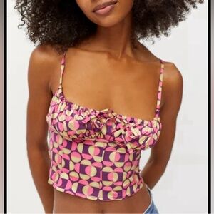 Urban Outfitters Disco Geometric Crop Top, Size M NWOT
